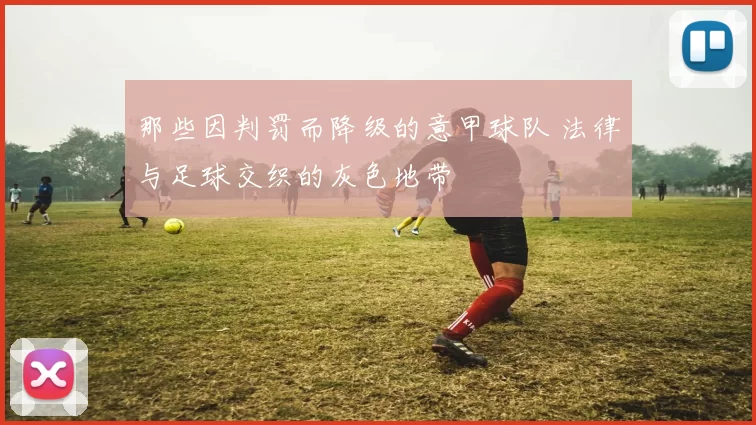 那些因判罚而降级的意甲球队 法律与足球交织的灰色地带